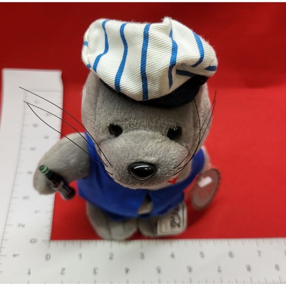 Coca Cola Seal in a Delivery Outfit Bean Bag Plush Seal Rilly Stuffed Toy 1998 - Picture 11 of 14